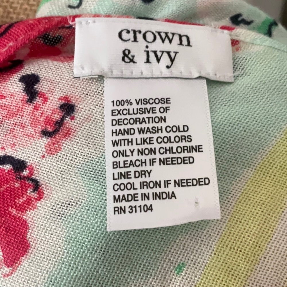 Floral Multicolor Scarf/Wrap - Picture 5 of 5